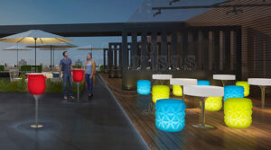 Glowing LED Furniture Creating Interactive Experiences at a Night Market