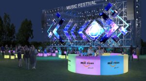 LED Furniture Benefits at Outdoor Music Festivals with Colorful Illuminated Seating