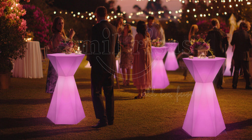 Modern LED Dining Tables for Weddings, Banquets, And Outdoor Gatherings