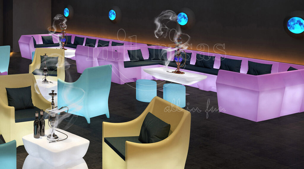 Essential Hookah Lounge Furniture Including Tables, Chairs, And Seating