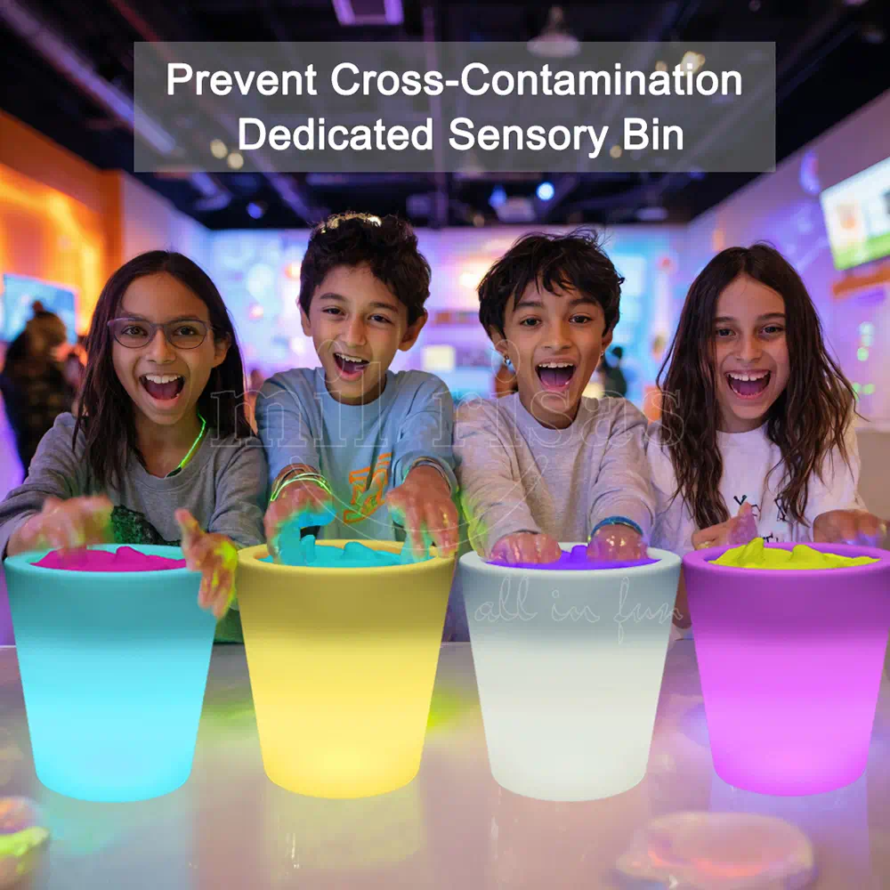 Keep Play Clean with Dedicated Sensory Play Bins
