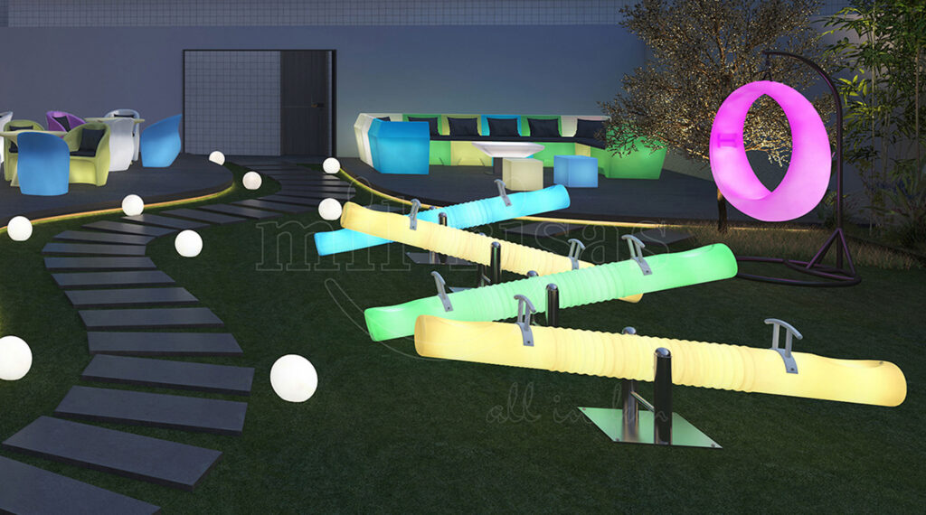 Adult Teeter Totter in Backyard for Fun and Exercise