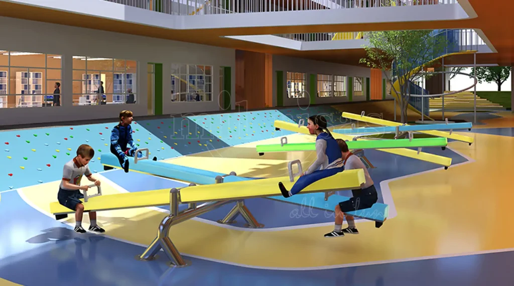 Custom Playground Seesaw in Safe School Playground