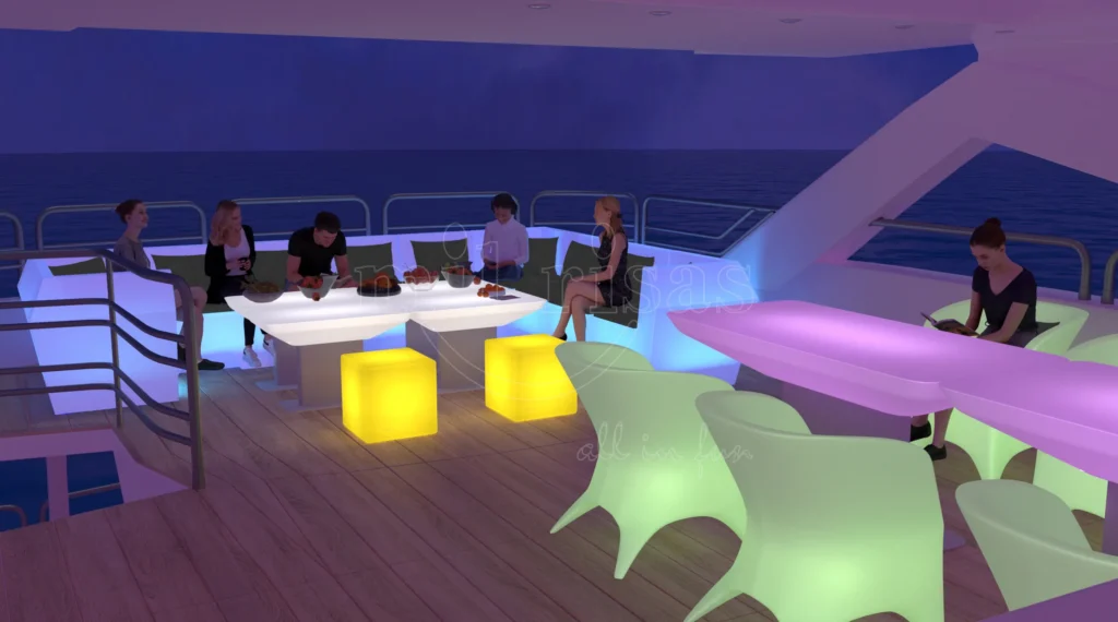 LED Furniture Transforming Corporate Events On Yachts