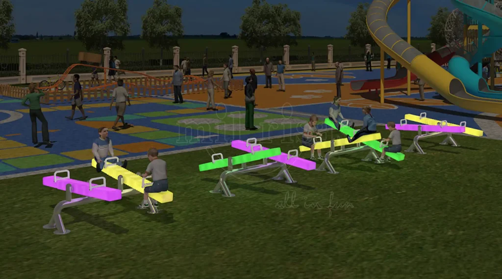 Modern Playground with an LED Seesaw for All Ages