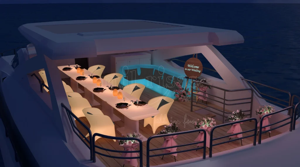 Perfect Weddings for Cruise Lines with LED Furniture