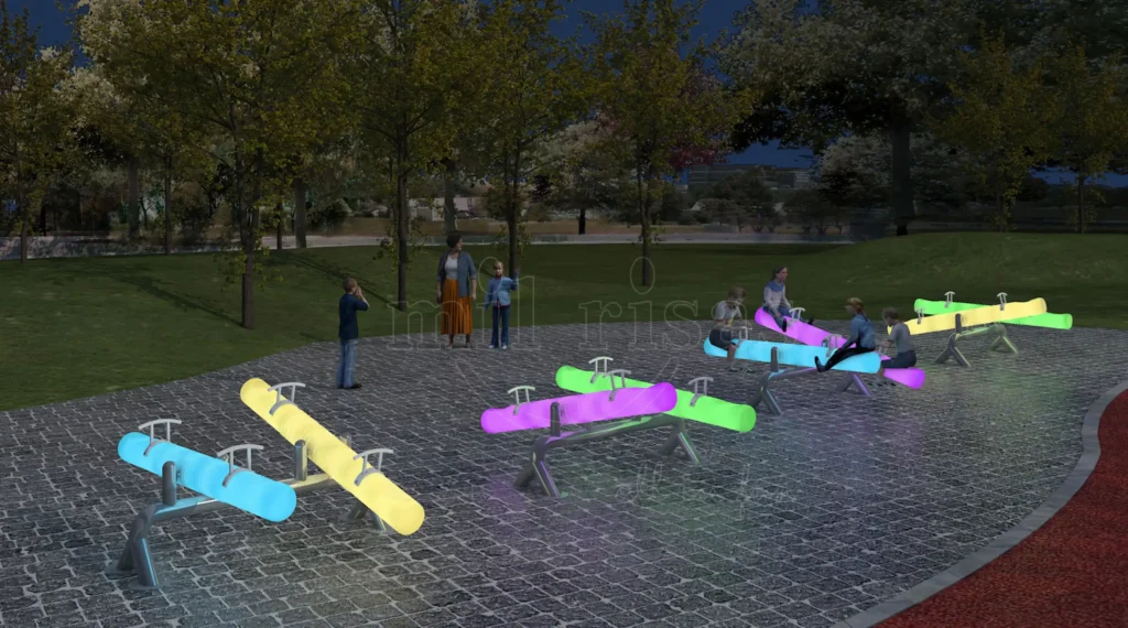 Well-Organized Backyard Play Space with Safe Equipment and Clear Zones for Different Activities