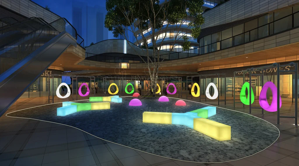 wholesale for shopping plaza leisure area decor LED lighting furniture