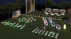 Interactive LED Floor Tiles Creating Fun and Colorful Play Area for Children