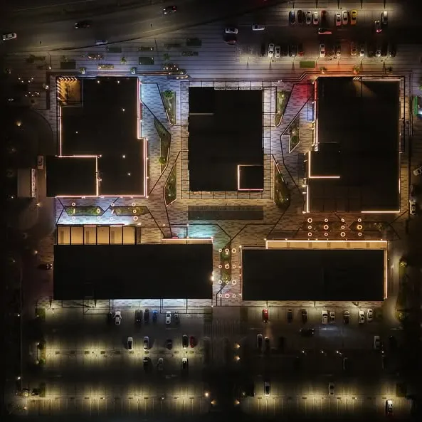 Floating DMX LED Color Changing Ring Installation - Ethereal Multi-Color Circular Lighting