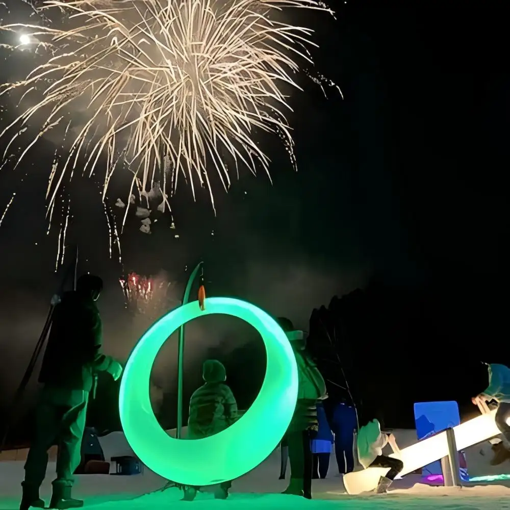 Interactive light up game LED swing seat for outdoor glow park
