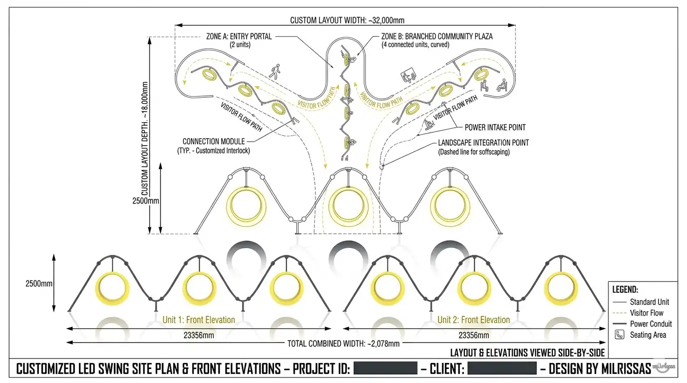 A designer is sketching a concept image to demonstrate the design process of the core keyword circle swing.