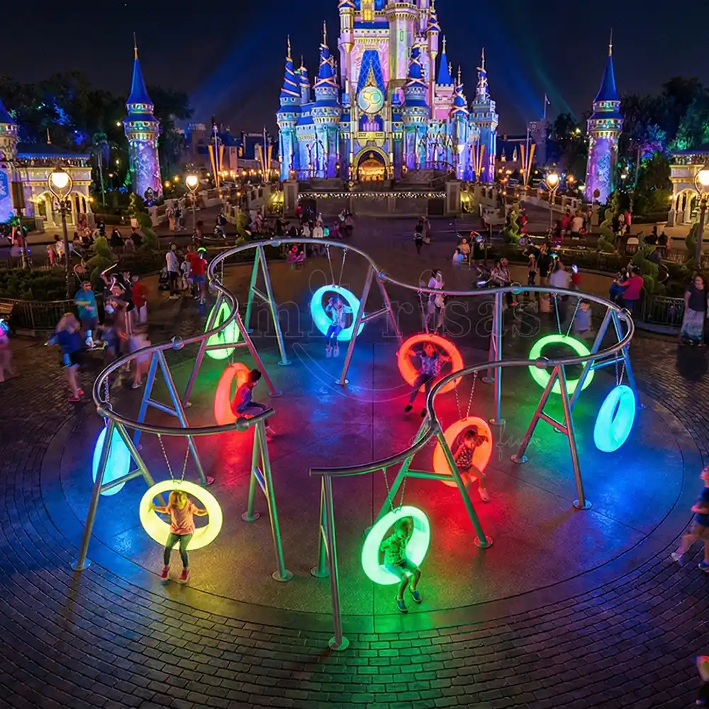 10-seat round outdoor swing by LED Furniture & Interactive Light-Up Playground Equipment Manufacturer