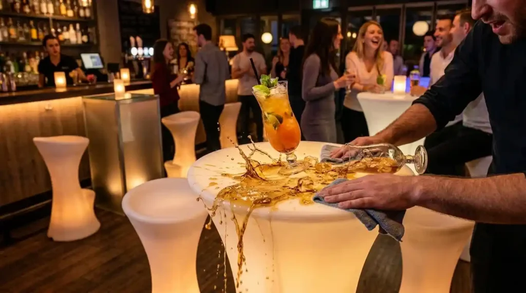  Our LED furniture is engineered to withstand splashes and dust, ensuring reliable performance in most outdoor commercial environments.