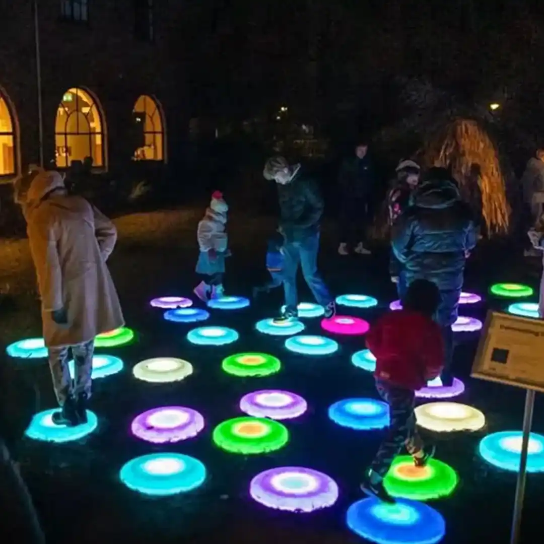 Interactive-LED-Decor-at-Museum-Drachten-Floor-Tiles-Lighting-Up-at-Licht-Op-Drachten