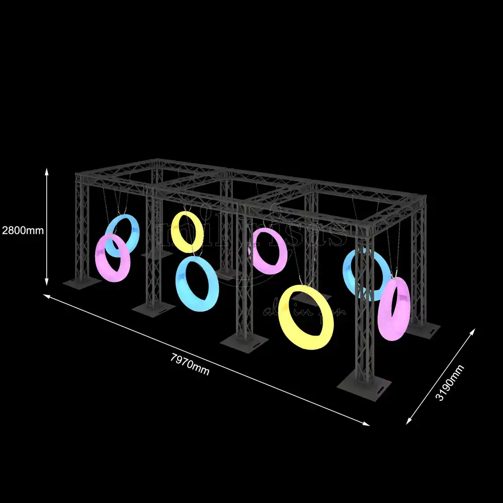 LED Furniture Manufacturer Technical specifications and dimensions for Outdoor Circle Swing