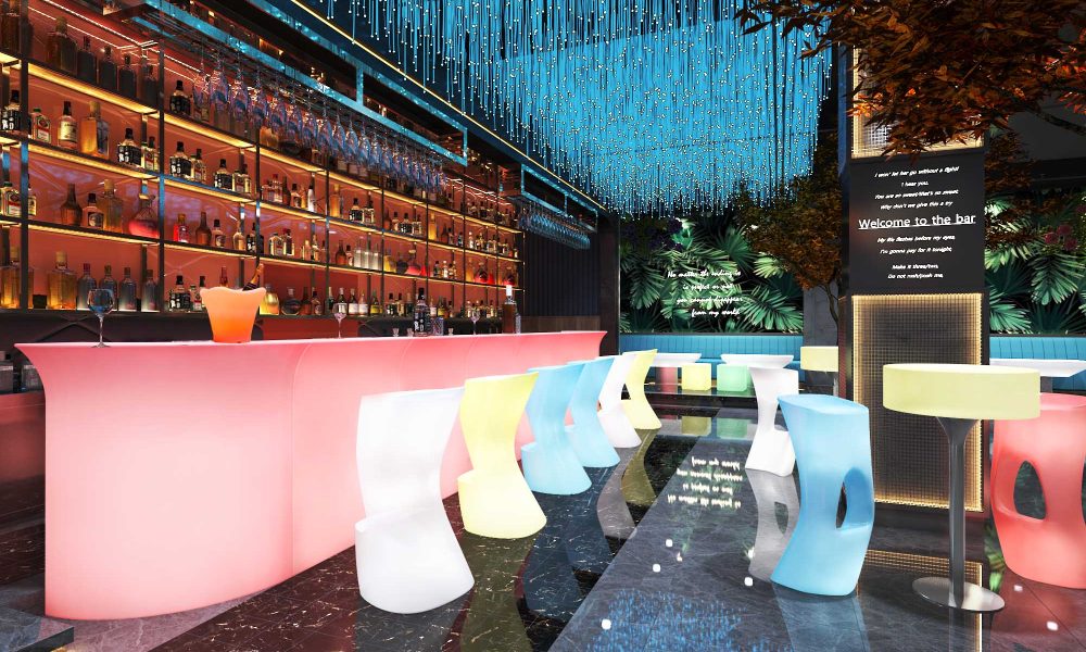 Luminous nightclub LED bar furniture wholesale for indoor bar event party rave state